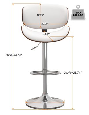 45ポンド 背中と足の支架の調整可能な高さバーチェア