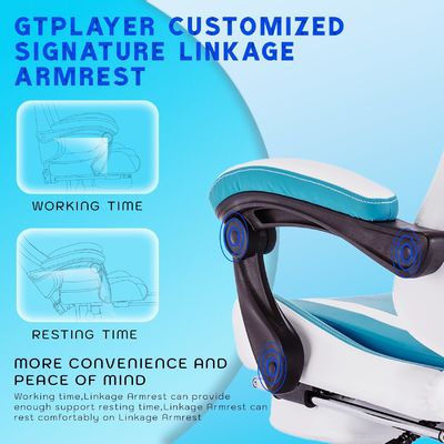 カスタマイズされた色 ALINUNU 高背中ビデオ エルゴノミック レーシング PC ゲーミング 椅子 脚置き付き