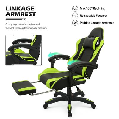 安価な家庭用オフィス家具 アリンヌー エルゴノミックゲームチェア 25&quot;D x 26.5&quot;W x 42.5&quot;H