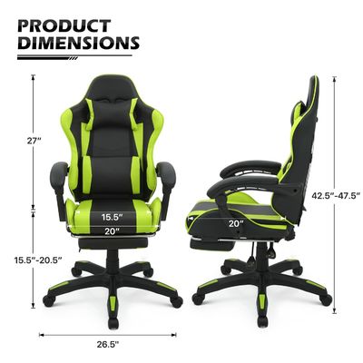 安価な家庭用オフィス家具 アリンヌー エルゴノミックゲームチェア 25&quot;D x 26.5&quot;W x 42.5&quot;H