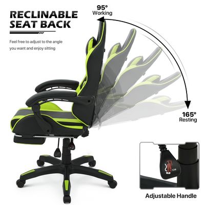 安価な家庭用オフィス家具 アリンヌー エルゴノミックゲームチェア 25&quot;D x 26.5&quot;W x 42.5&quot;H