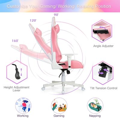 カスタマイズできる色 ALINUNU シークレットラボ エルゴノミックレースゲームチェア 29&quot;D x 29&quot;W x 49.5&quot;H