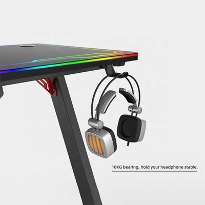 RGB照明システムと調節可能なデザインの商用家具コンピュータテーブル