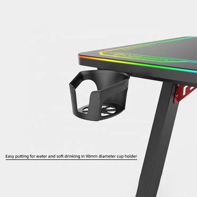 RGB照明システムと調節可能なデザインの商用家具コンピュータテーブル