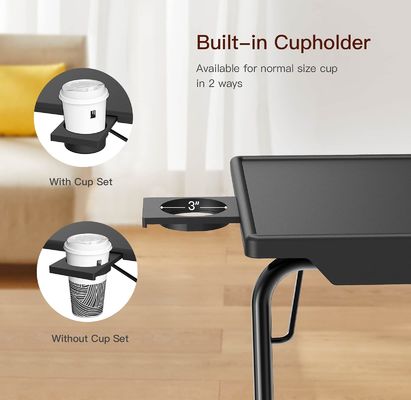 リビングルームの家具のための調整可能な折りたたみのテレビトレイテーブル 6の高さと3つの傾き角