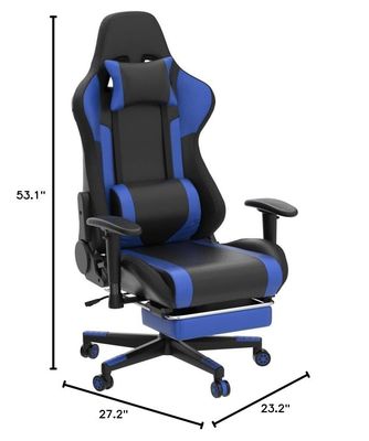 LEDライトバーとマッサージ機能のカスタマイズされたカラーレザーRGBゲーム回転椅子