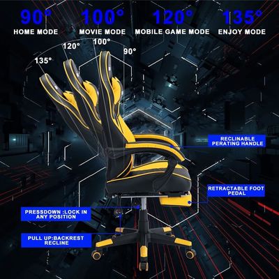 レザーマッサージゲームチェア 座席が必要で回転エルゴノミックで回転式デザイン