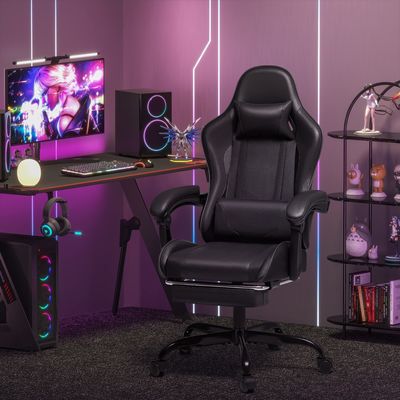 カスタマイズされた色 エルゴノミック ハイバック パソコン マッサージ 足元付きゲームチェア