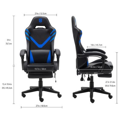 エルゴノミックな背の高いコンピュータゲームチェア 腰筋の支えと合成革