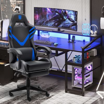 エルゴノミックな背の高いコンピュータゲームチェア 腰筋の支えと合成革