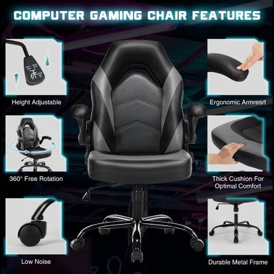 高さ調節可能 エルゴノミックゲームチェア ビデオゲーム用 コンピュータオフィスチェア