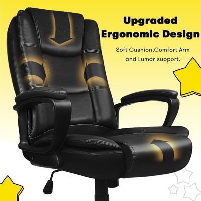調節可能な腰筋支柱オフィスチェア 製品寸法 23.82&quot;D x 24.53&quot;W x 46.4&quot;H