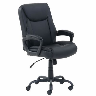 26&quot;D x 23.75&quot;W x 42&quot;H ミッドバック 純柔ら PU オフィス コンピュータ デスク 椅子 3 ガスのリフト