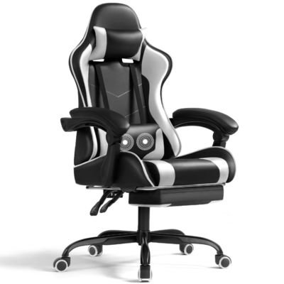 高さ調節可能なリクライナーゲームチェア 足のリストとマッサージ 腰のサポート