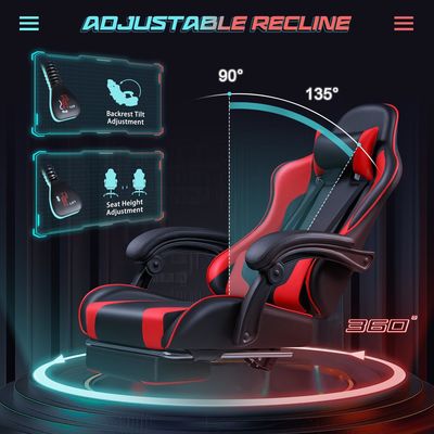モダンなデザインのALINUNU ゲームチェア マッサージ用腰筋支架と360回転シート