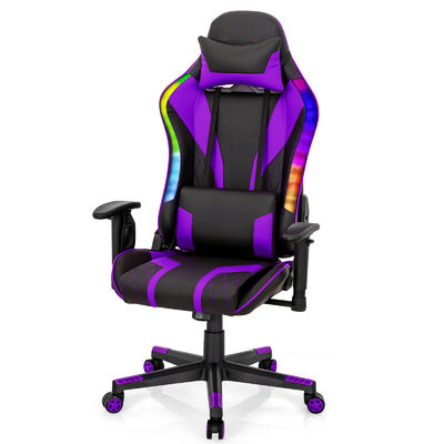 ALINUNU Racing エルゴノミックゲームチェア 調整可能な腰筋支柱とスポンジパッディング