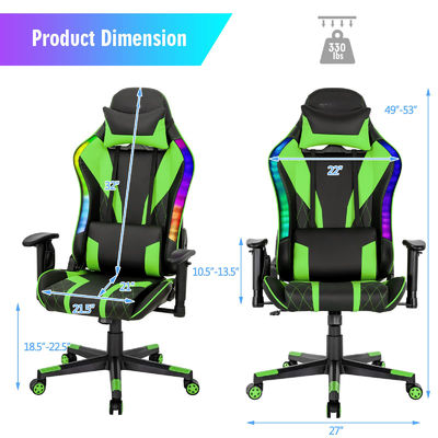 調整可能な腰筋サポート レース エルゴノミック ゲーミング チェア 成人用 ALINUNU RGB チェア