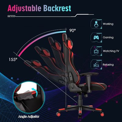 RGB LEDライト エルゴノミックなデザインの ALINUNU スワイブルチェアにゲームチェアをアップグレードします