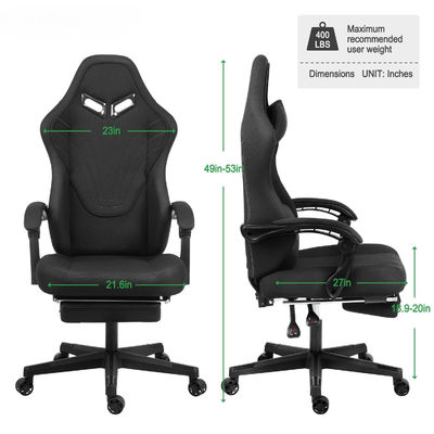 特殊 シラ ゲーマー エルゴノミック ゲーミング チェア 合成革 足元 付属