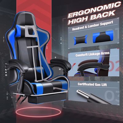 OEM ODM レーシング コンピュータ ビデオ ゲーム チェア パーソナライズされた色で足元と頭元
