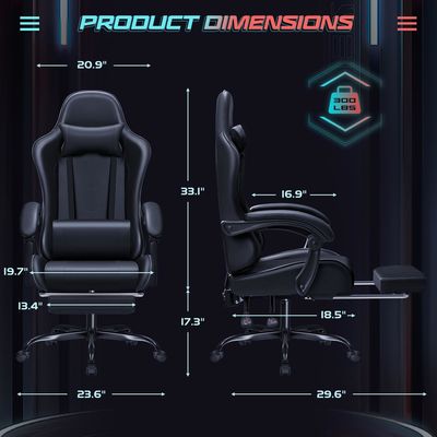 マッサージ 腰筋支柱 遊戯椅子 360回転座席 18.5&quot;D x 23.61&quot;W x 50.4&quot;H