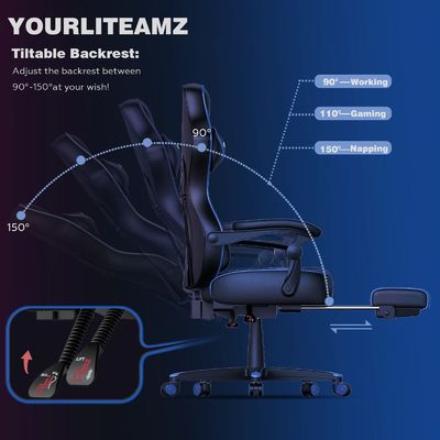 機能メカニズム 足の裏頭 頭の裏頭と腰の裏付け付きのアリヌヌーゲームチェア