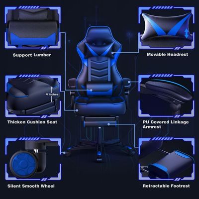 機能メカニズム 足の裏頭 頭の裏頭と腰の裏付け付きのアリヌヌーゲームチェア