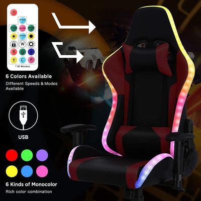 モダンスタイル ALINUNU RGBゲームチェア 360回転機能とマッサージ機能