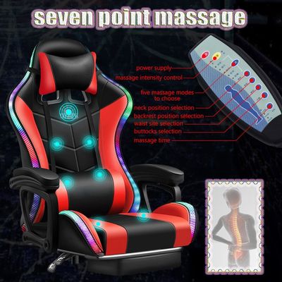 モダンスタイル ALINUNU RGBゲームチェア 360回転機能とマッサージ機能
