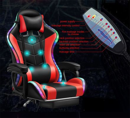 LEDとスピーカーを搭載したALINUNU PCマッサージゲームチェアでゲームセットアップをアップグレードします