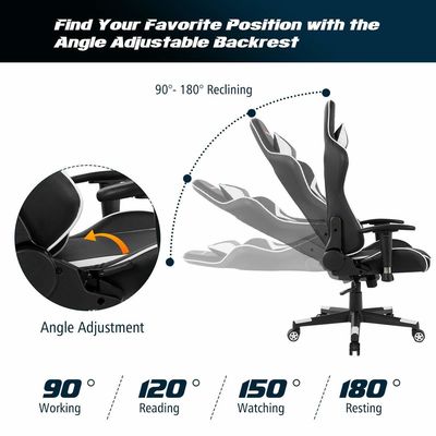 360回転/高度調整/リクライナー機能 モダンデザインスタイル オフィスゲームチェア