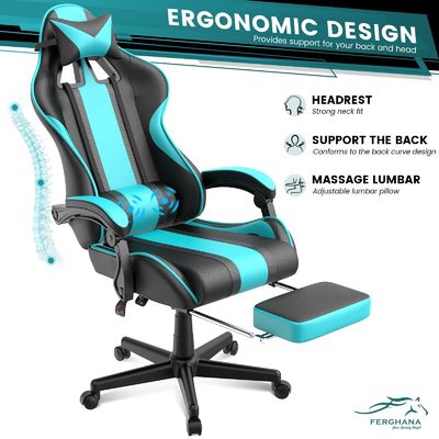 成人・ティーンエイジャー向け レースゲームチェア スピールチェア 製品サイズ 24&quot;D x 21&quot;W x 52&quot;H