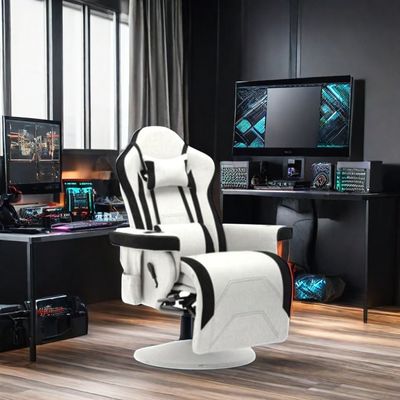 調節可能な足すりと耐久性のある布のアームレストを持つ快適なゲームチェア