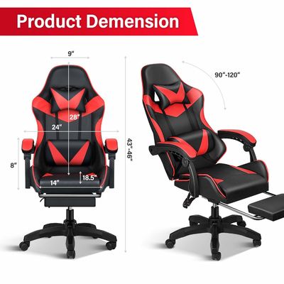 モダンデザイン レーシング PC パソコンゲームチェア 脚と頭支度 33.95ポンド