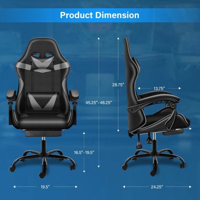 直接販売 調整可能な機能を持つゲームチェア 21&quot;D x 46&quot;W x 23&quot;H 郵便包装 Y