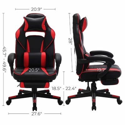 脚の支架の傾斜メカニズムと腰筋のサポートを持つレースゲームチェア 旋回チェアスタイル