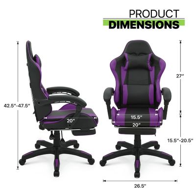 高背筋 エルゴノミック ビデオゲームチェア 脚の裏頭 首の裏頭 腰の裏頭 ゲーミングチェア