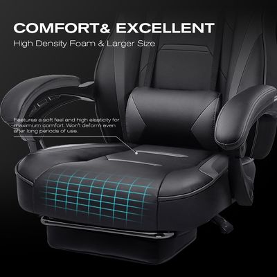27.16&quot;D x 20.66&quot;W x 47.24&quot;H エルゴノミックゲームチェアで 脚と足の裏付け