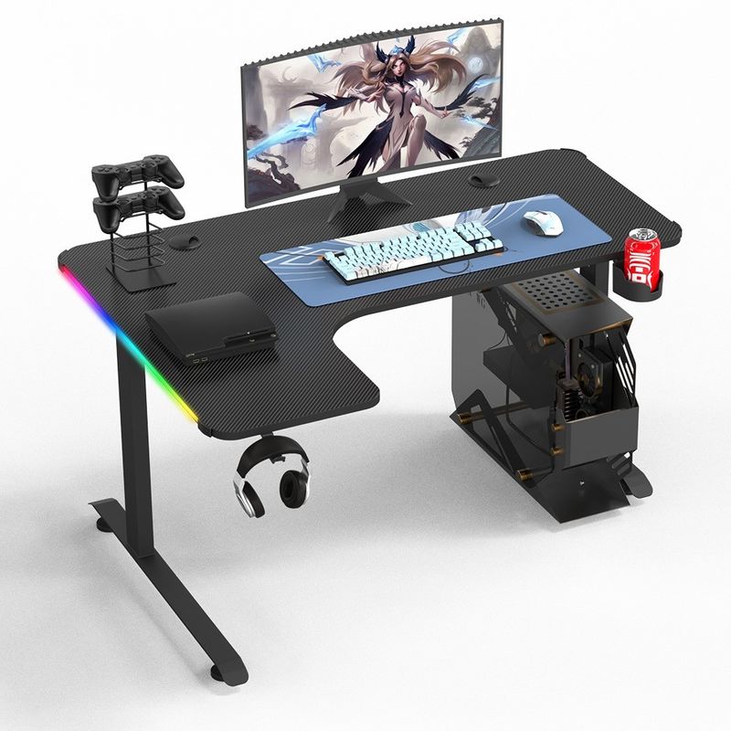 1050*700*115mm 頑丈な文字 L 形ゲームデスク 家庭用オフィス用の高度調整可能