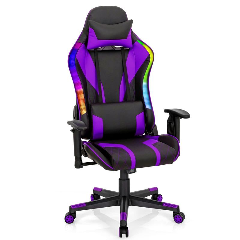 アリヌヌ スイバーチェア モダンデザインとRGB LEDライトでゲームセットアップをアップグレード